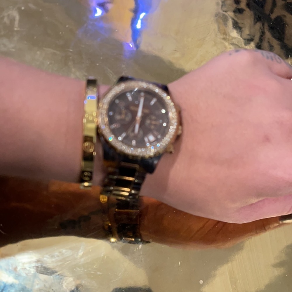 Michael Kors tortoise shell watch like brand new!!